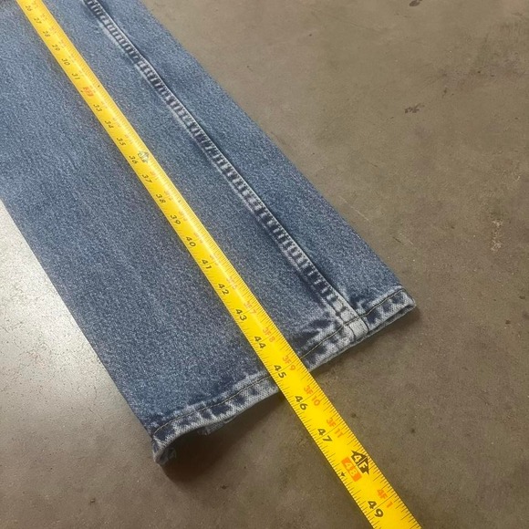 Y2K wrangler cowboy cut men's blue distressed George straight jeans western 33 - Picture 7 of 8